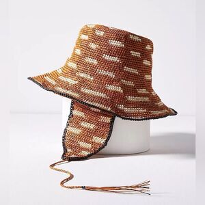 Anthropologie Greenpacha Tulum Boater Hat NWT